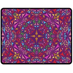 Kaleidoscope Triangle Pattern Double Sided Fleece Blanket (medium)  by Mariart