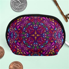 Kaleidoscope Triangle Pattern Accessory Pouch (medium) by Mariart