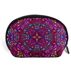 Kaleidoscope Triangle Pattern Accessory Pouch (large) by Mariart