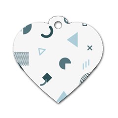 Shape Vector Triangle Dog Tag Heart (two Sides) by Mariart