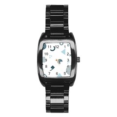 Shape Vector Triangle Stainless Steel Barrel Watch by Mariart