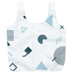 Shape Vector Triangle Full Print Recycle Bag (xl)