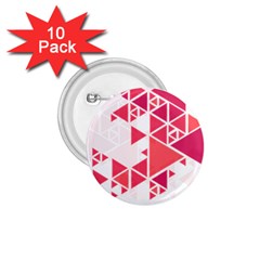 Red Triangle Pattern 1 75  Buttons (10 Pack) by Mariart