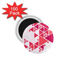 Red Triangle Pattern 1 75  Magnets (100 Pack)  by Mariart