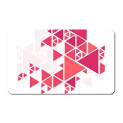 Red Triangle Pattern Magnet (rectangular) by Mariart