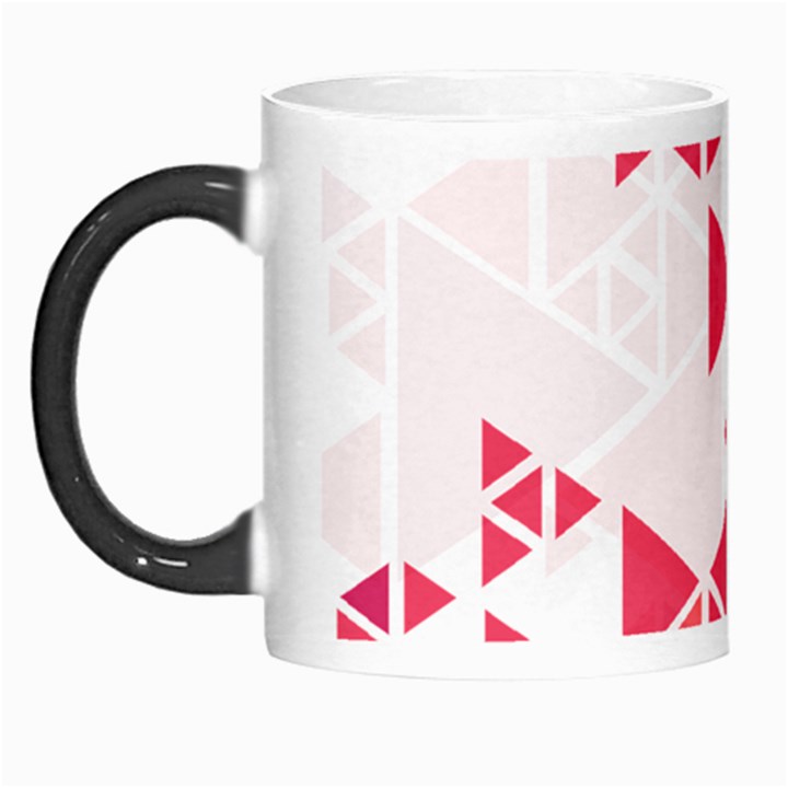 Red Triangle Pattern Morph Mugs