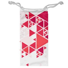 Red Triangle Pattern Jewelry Bag by Mariart