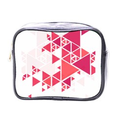 Red Triangle Pattern Mini Toiletries Bag (one Side) by Mariart