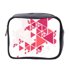 Red Triangle Pattern Mini Toiletries Bag (two Sides) by Mariart