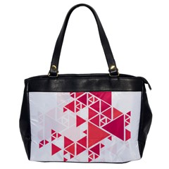 Red Triangle Pattern Oversize Office Handbag by Mariart