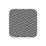 Zigzag Chevron Rubber Square Coaster (4 pack)  Front