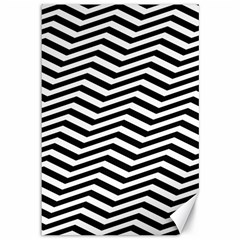 Zigzag Chevron Canvas 12  X 18  by Mariart