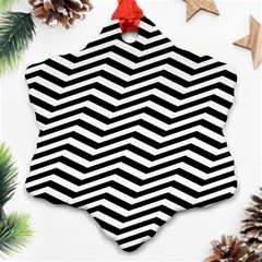 Zigzag Chevron Snowflake Ornament (two Sides) by Mariart