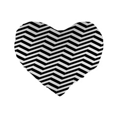 Zigzag Chevron Standard 16  Premium Heart Shape Cushions by Mariart