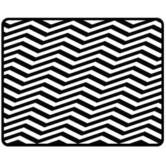 Zigzag Chevron Double Sided Fleece Blanket (medium)  by Mariart