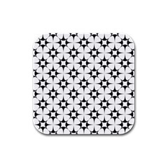 Star Background Rubber Square Coaster (4 Pack)  by Mariart