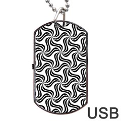 Soft Pattern Repeat Dog Tag Usb Flash (two Sides) by Mariart