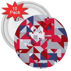 Technology Triangle 3  Buttons (10 pack) 