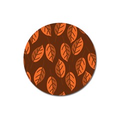 Pattern Leaf Plant Magnet 3  (round) by Mariart