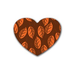 Pattern Leaf Plant Heart Coaster (4 Pack)  by Mariart