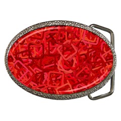 Red Pattern Technology Background Belt Buckles by Mariart