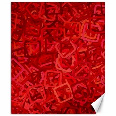 Red Pattern Technology Background Canvas 8  X 10  by Mariart