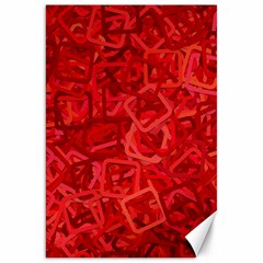 Red Pattern Technology Background Canvas 20  X 30  by Mariart