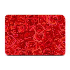 Red Pattern Technology Background Plate Mats by Mariart