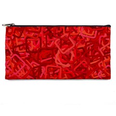 Red Pattern Technology Background Pencil Cases