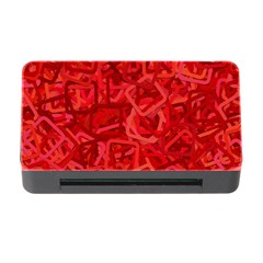 Red Pattern Technology Background Memory Card Reader With Cf by Mariart