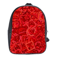 Red Pattern Technology Background School Bag (xl) by Mariart