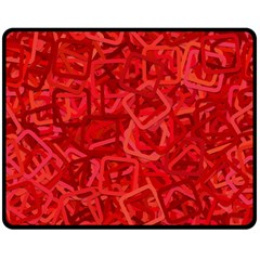 Red Pattern Technology Background Double Sided Fleece Blanket (medium)  by Mariart