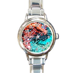 Dragon Scales Round Italian Charm Watch by WensdaiAmbrose