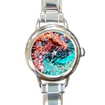 Dragon Scales Round Italian Charm Watch Front