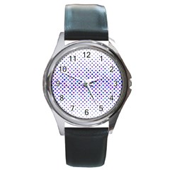 Star Curved Background Geometric Round Metal Watch by Mariart