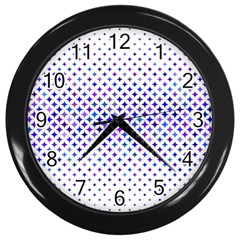 Star Curved Background Geometric Wall Clock (black) by Mariart