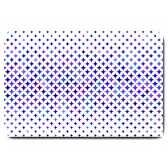 Star Curved Background Geometric Large Doormat  by Mariart