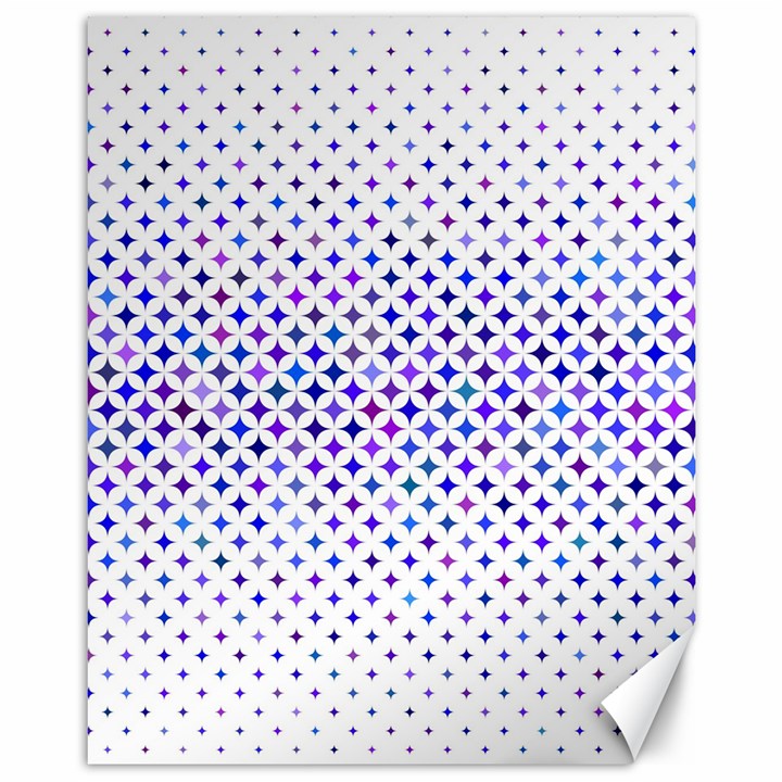 Star Curved Background Geometric Canvas 11  x 14 