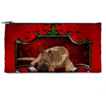 Wonderful German Shepherd With Heart And Flowers Pencil Cases Front