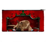 Wonderful German Shepherd With Heart And Flowers Pencil Cases Back