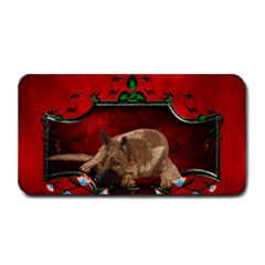 Wonderful German Shepherd With Heart And Flowers Medium Bar Mats by FantasyWorld7