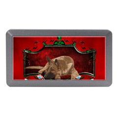 Wonderful German Shepherd With Heart And Flowers Memory Card Reader (mini) by FantasyWorld7