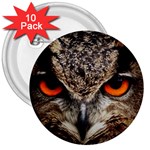 Owl s Scowl 3  Buttons (10 pack)  Front