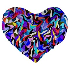 Ml 31 Large 19  Premium Heart Shape Cushions by ArtworkByPatrick