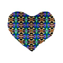 Ml 34 Standard 16  Premium Flano Heart Shape Cushions by ArtworkByPatrick