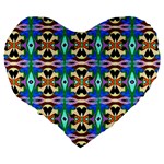 Ml 34 Large 19  Premium Flano Heart Shape Cushions Back