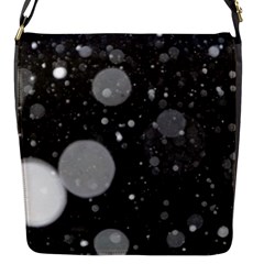 Splatter - Grayscale Flap Closure Messenger Bag (s) by WensdaiAmbrose