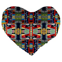 Ml 4-2 Large 19  Premium Flano Heart Shape Cushions by ArtworkByPatrick