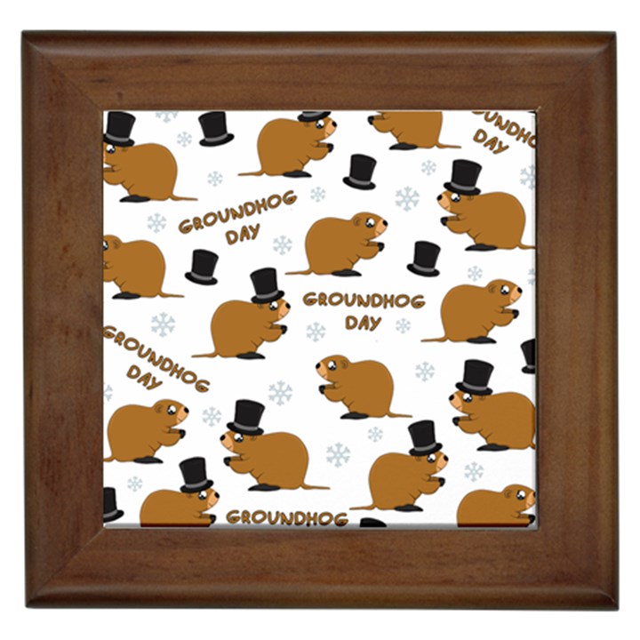 Groundhog day pattern Framed Tiles