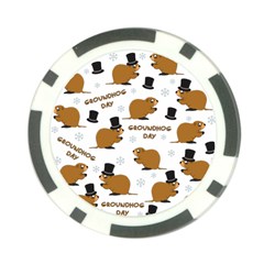 Groundhog Day Pattern Poker Chip Card Guard by Valentinaart